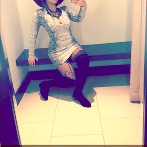 Snake Jacquard Dress